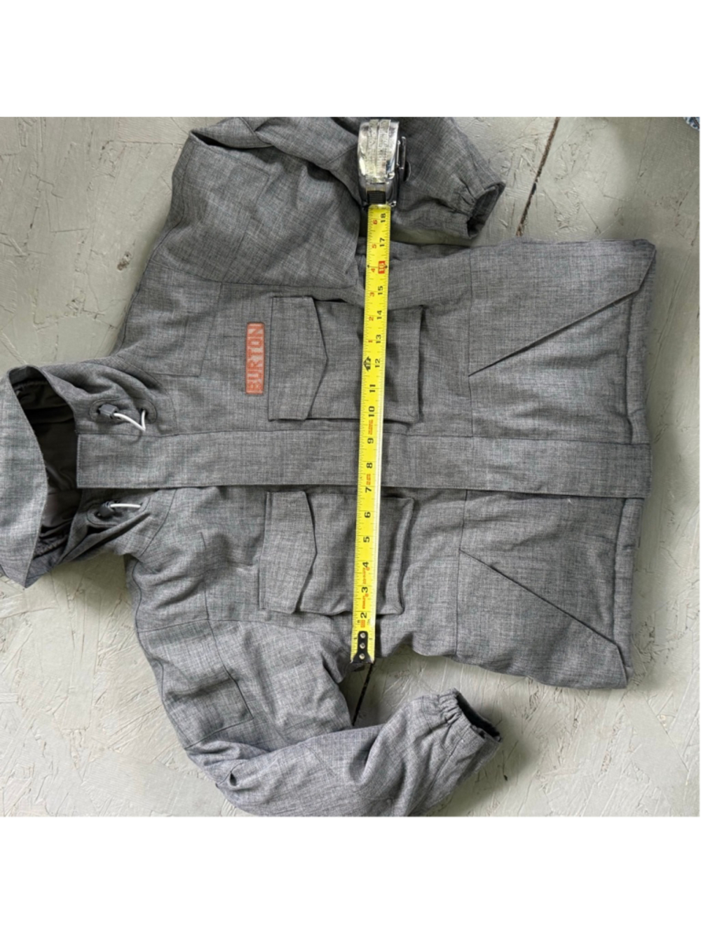Burton Kids Gray Textured Insulated Snowboard Jacket Youth Small - Picture 10 of 10